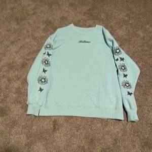 Hollister crewneck, butterfly/flower pattern